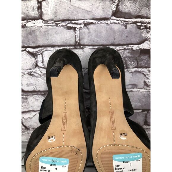 Vince Camuto Nigel Charcoal Gray Suede Elastic Pointed Toe Heels Women 9M US/39 - Picture 9 of 16